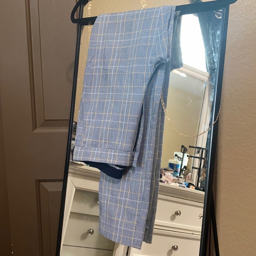 Zara Plaid skinny pants